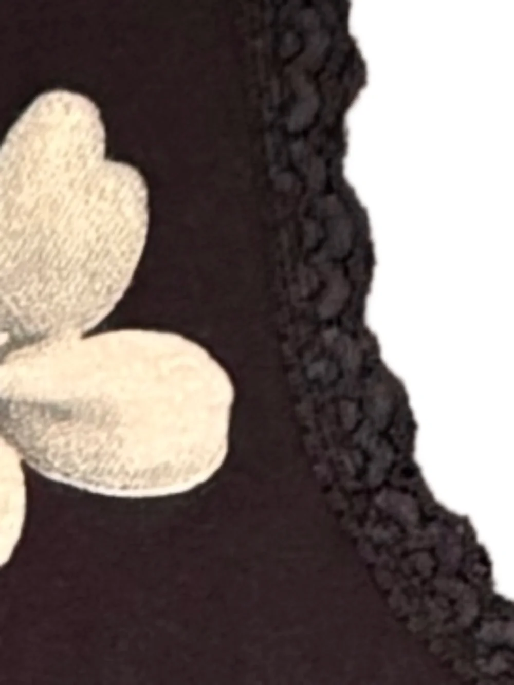 Vintage Lucky Brand Peace & Love Floral Plum Blossom Black Tank Lace Trim Size L - Picture 6 of 6